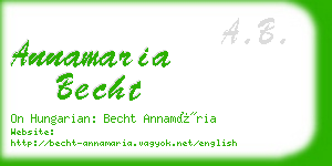 annamaria becht business card
